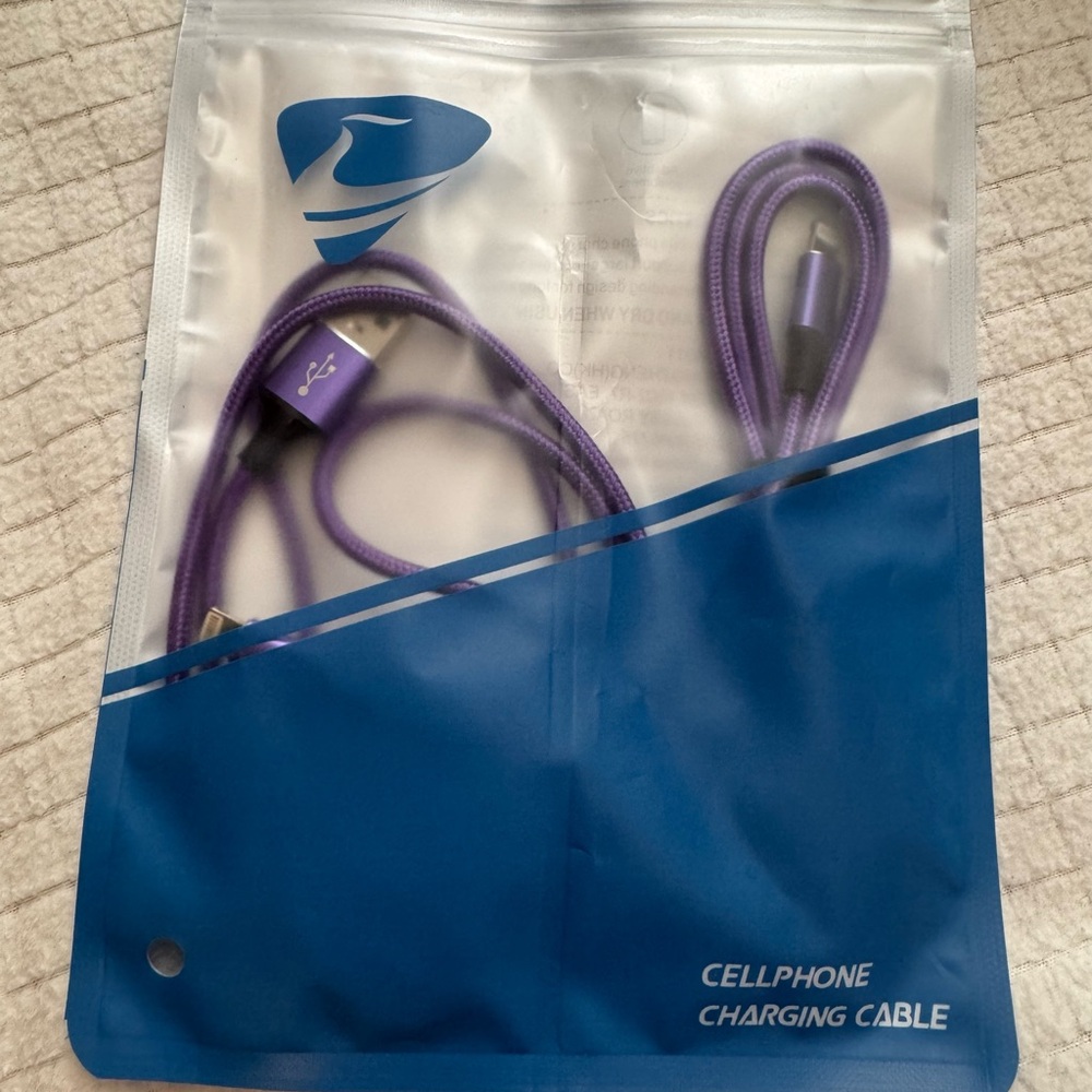 Purple charging cord 3ft 2Pack Mifi Cable iPhone 14 13 12 11 7 Plus 6 6s SE